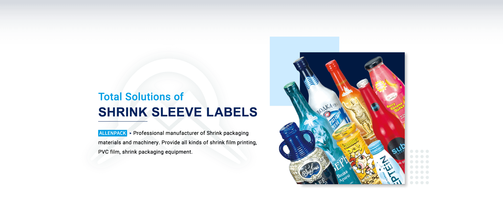 shrink film, shrink sleeve, shrink label, sleeve machine